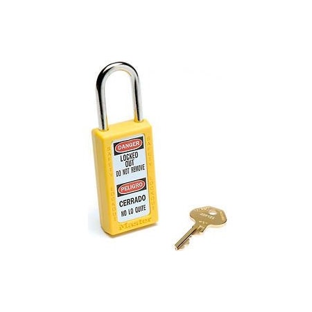 Master Lock Master Lock Safety 411 Series Zenex Thermoplastic Padlock, Yellow, 411YLW 411YLW